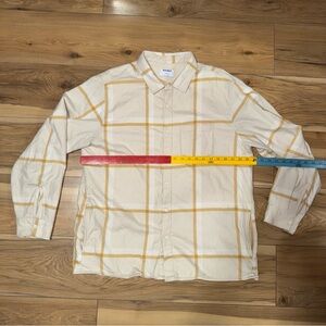 Yellow Plaid Button-Up Shirt